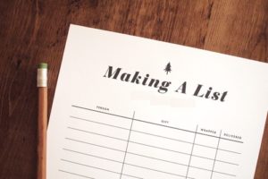 making a list