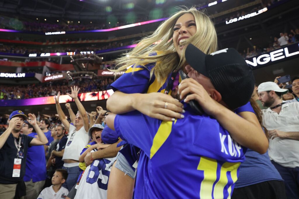 Fans reacting after Rams' won the game.Katelyn Mulcahy Getty Images